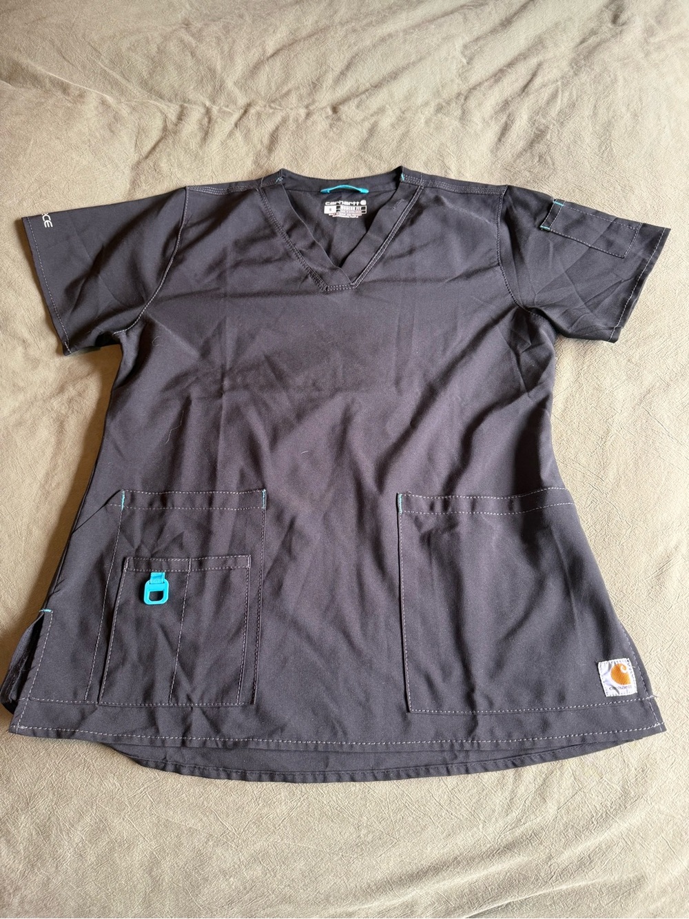Carhartt Forceflex Scrub Top in Black